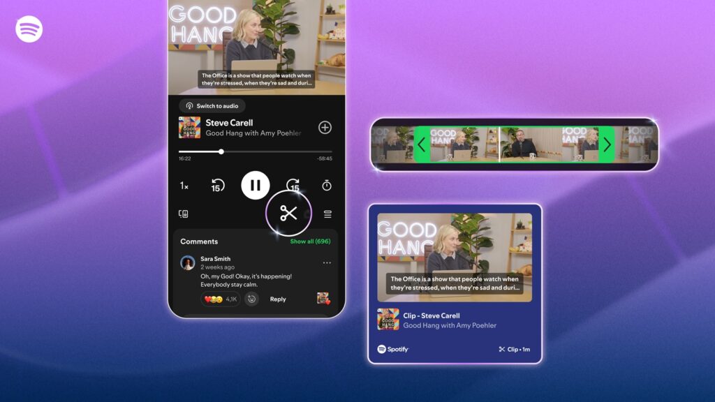 Clips de Podcasts, la nueva función de Spotify